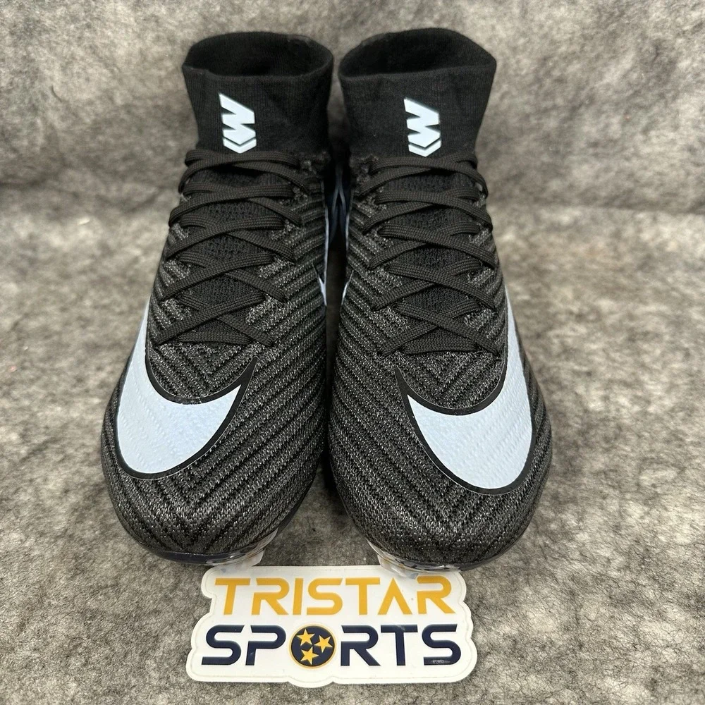 Nike Mercurial Superfly 10 Elite FG Soccer Cleats Mens Size 5 Black Shadow Pack